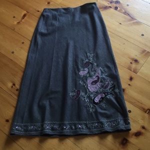 Vintage Studio Ease appliqué skirt